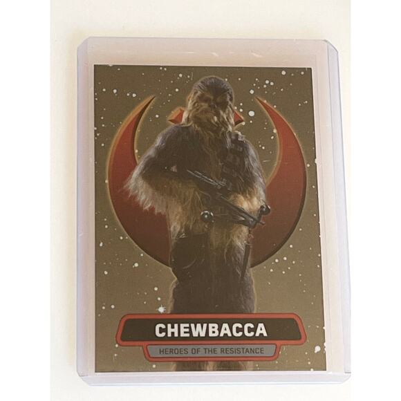 2016 Topps Chrome Star Wars The Force Awakens Heroes Of The Resistance Chewbacca - Picture 3 of 4